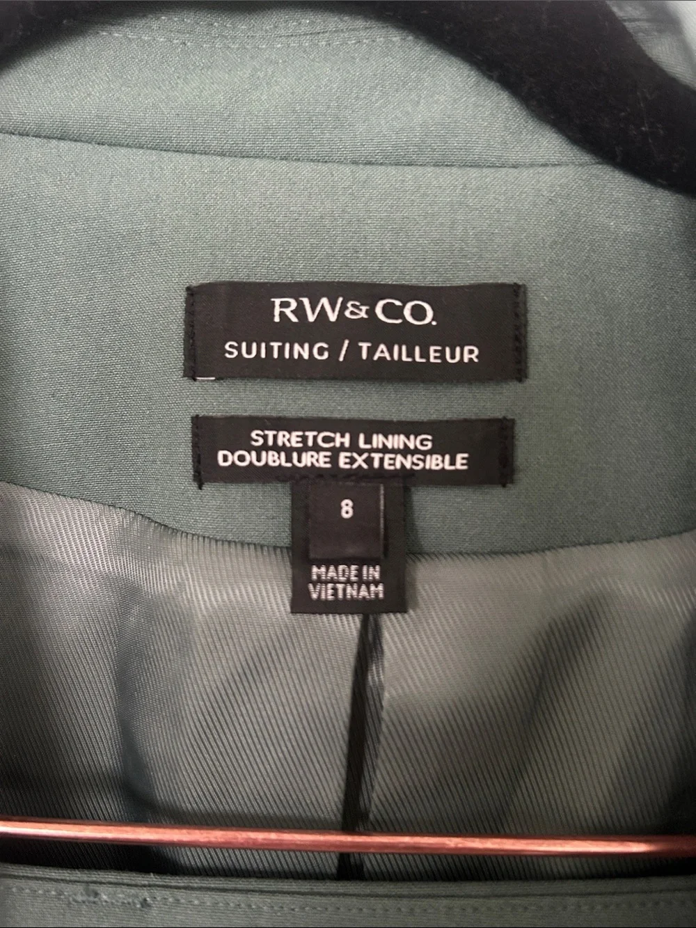 RW&CO. Women's Teal Green Two-Piece Suit - Blazer & Trousers - Picture 2 of 5